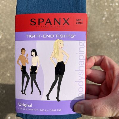 Spanx Tight-End Tights BLUE Original Body-Shaping Tummy Control NWT Size E